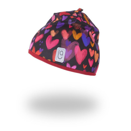 Čepice podšitá Outlast® Srdce/scarlet