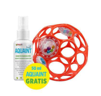 Míček OBALL RATTLE s chrastítkem 10 cm + Aquaint 50 ml zdarma