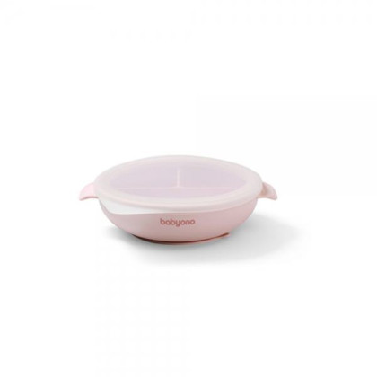 Silikonový talířek s přísavkou a víčkem BabyOno