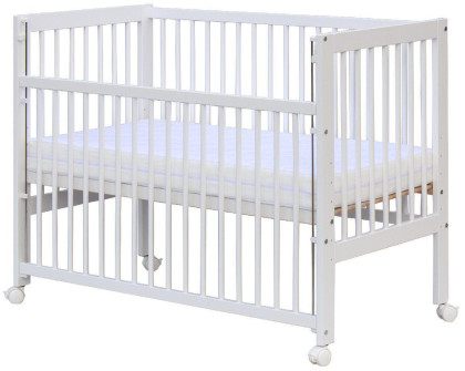 Postýlka se stahovacím bokem Scarlett Perta - buk - Bílá 120 x 60 cm 2. JAKOST