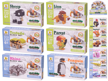 Stavebnice zvířátko 19 - 33 ks