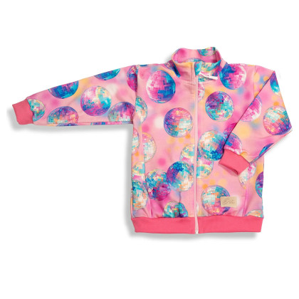 Mikina na zip Disko koule - růžová ESITO 