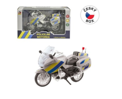 Motorka policejní kovová 18 cm