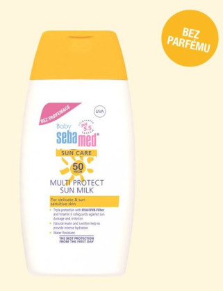 Sebamed Baby opalovací mléko bez parfému SPF50 200 ml 