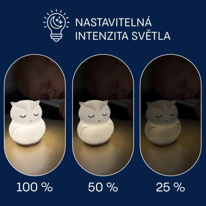 Silikonová LED noční lampička vel. M Zopa