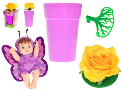 Miminko Babyblooms 12,5 cm s doplňky a květinou