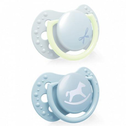 Šidítko silikonové dynamické LOVI Baby Shower 0-2 m 2 ks