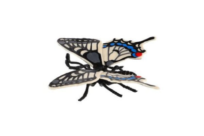 Motýl tropický Papilio/otakárek fenyklový zooted plast 8 cm