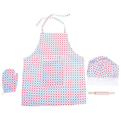 Kuchařský set se zástěrou s puntíky Bigjigs Toys