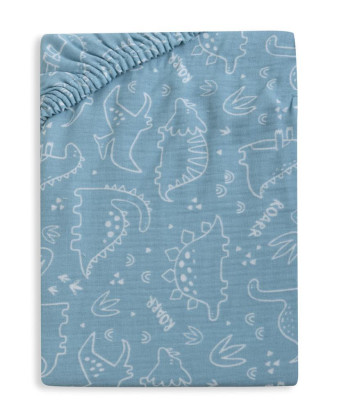 Mušelínové prostěradlo Design s gumou 60 x 120 cm BabyMatex