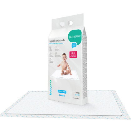 Podložky přebalovací jednorázové 60 x 90 cm 10 ks + 2 zdarma Babyono