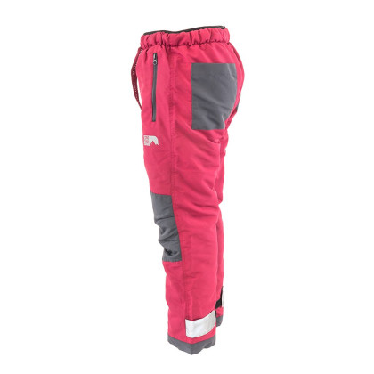 Kalhoty sportovní outdoorové, podšité fleezovou podšívkou vínová Pidilidi
