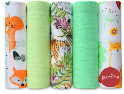 Látkové pleny pro děti sada box Boy 3 70x80 cm 5 ks