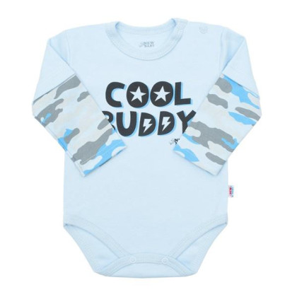 Kojenecké body s dlouhým rukávem New Baby With Love modré