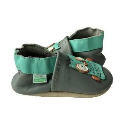Kožené capáčky Barefoot Vel. L (12-18 měs.) Hopi Hop