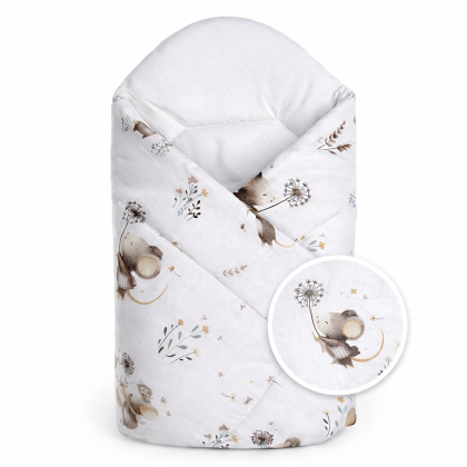 Zavinovačka pro miminko Klasik Malá myška bílá/béžová Baby Nellys