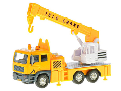 Kids Globe Traffic jeřáb 15 cm na zpětný chod se světlem a zvukem