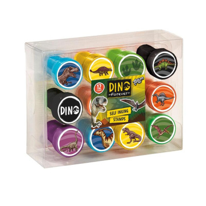 Sada samobarvicích razítek Dino – 12 ks