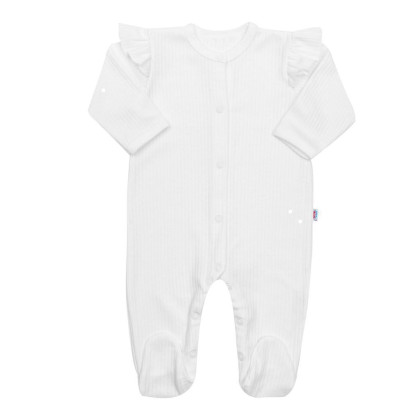 Kojenecký bavlněný overal New Baby Practical bílá holka