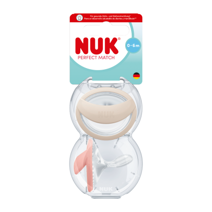 Dudlík Perfect Match 0-6 m 2 ks v boxu Nuk