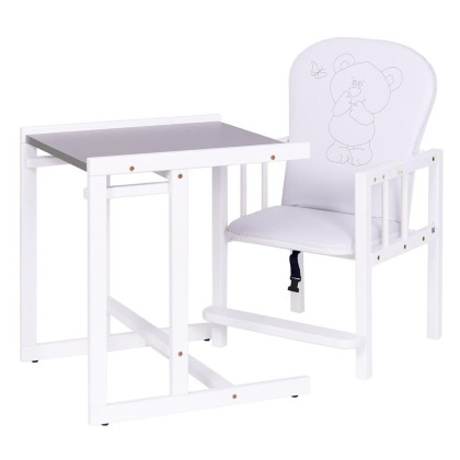 Borovicová židlička Drewex Antonín Medvídek a motýlek šedá