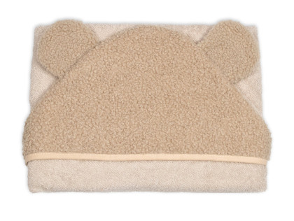 Kojenecká osuška s kapucí a oušky Boucle 80x80 cm froté Baby Nellys 