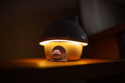 Zvlhčovač vzduchu a LED lampička 2 v 1 - houbička, Mary's modrý