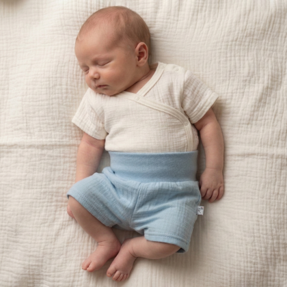 Kojenecké kraťasy mušelín Modrá Baby Service