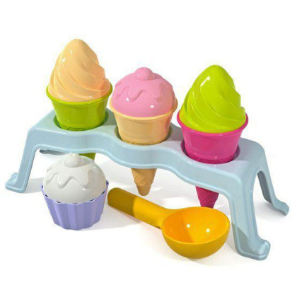 Tvořítka na písek - zmrzlina ve stojánku Androni