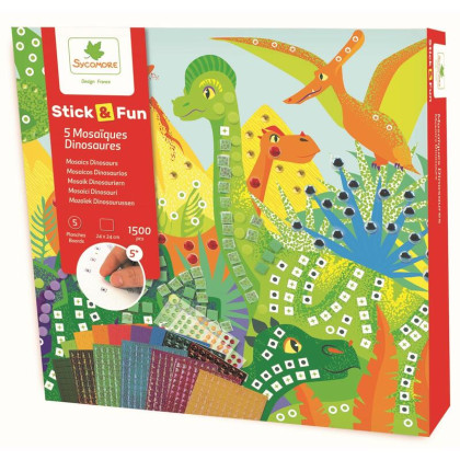 Mozaika Stick & Fun Dinosauři 5 ks Sycomore