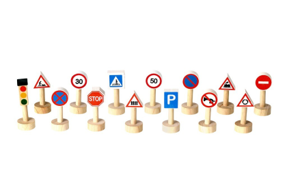 Sada dopravních značek a světel