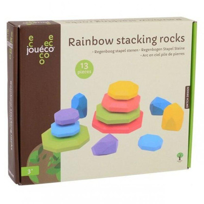 Dřevěné stohovací kameny Rainbow 13ks 36m+