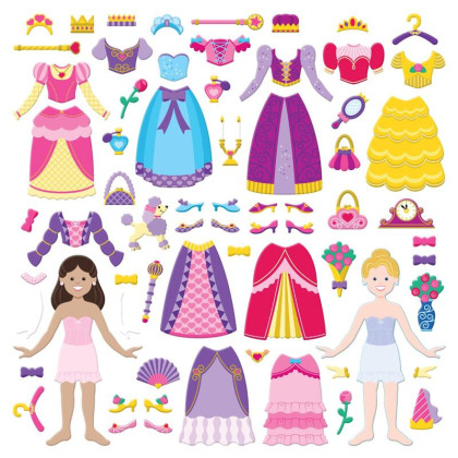 Adhezní sešit se samolepkami Princezny Melissa & Doug