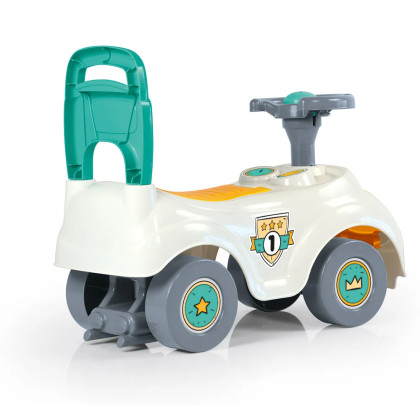 Odrážedlo auto s opěradlem Bílé