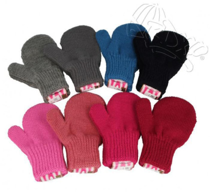 Zimní palcové rukavičky pletené Vel. S (1-3 roky)