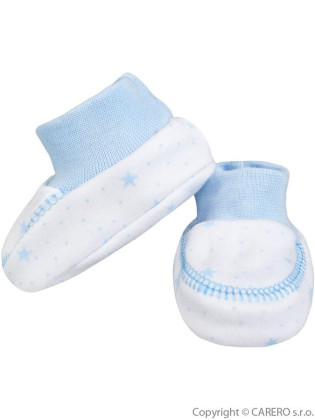 Kojenecké bavlněné capáčky Baby Service Hvězdy bílo-modré
