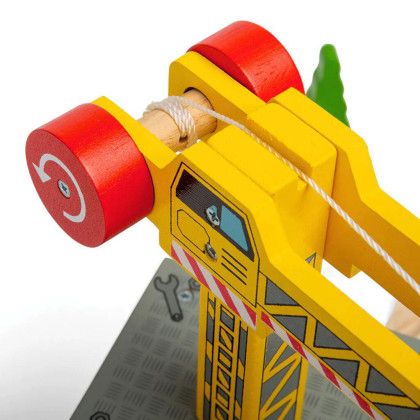 Velký jeřáb žlutý Bigjigs Rail