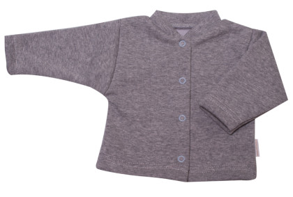 Dětský teplákový kabátek s kožíškem MKCool Šedý melír