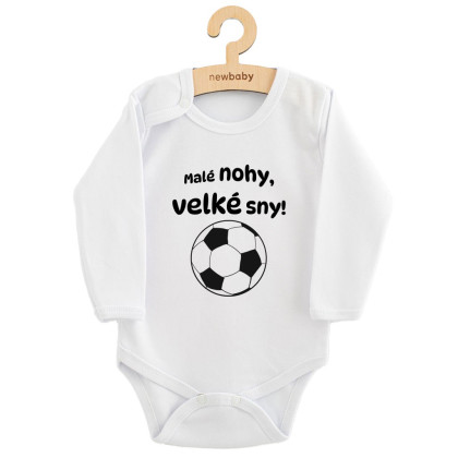 Dětské body s potiskem New Baby Malé nohy, velké sny!