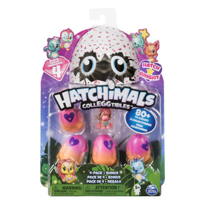 Hatchimals sběratelská zvířátka ve vajíčku čtyřbalení s bonusem serie 4.