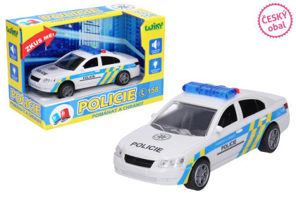 Auto policejní s efekty 15,5 cm