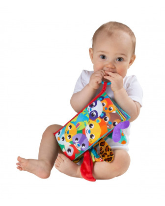 Textilní knížka se zvířecími ocásky Playgro