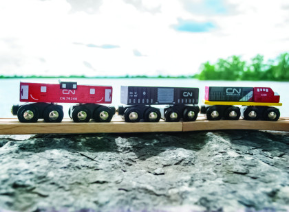 CN nákladní vlak + koleje Bigjigs Rail