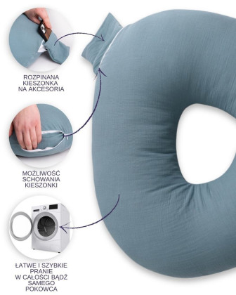Mušelínový polohovací polštář MiniRelax 140 cm Babymatex