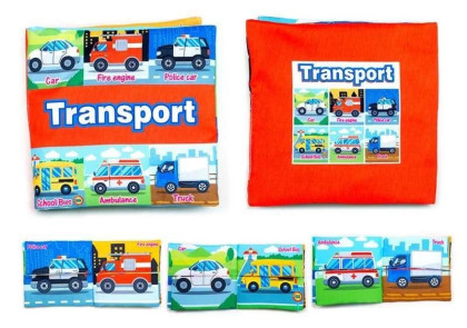 Knížka šustící +puzzle 2v1 autíčka