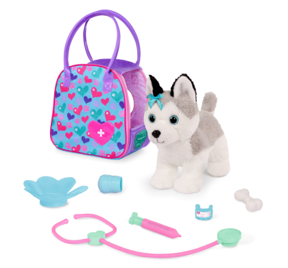 Husky v kabelce s veterinářskou sadou Pucci Pups