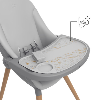 Jídelní židlička a lehátko Fini Up 2 v 1 Grey Kinderkraft