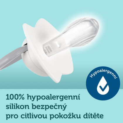 Set symetrických silikonových šidítek Light touch 0-6 m Pure Color Canpol babies