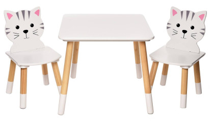 Dětský stůl s židlemi Kočička bHome