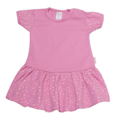 Kojenecké šatičky s kanýrkem kr.rukáv Puntík MKcool